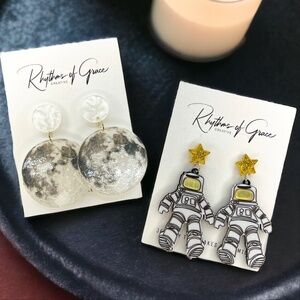 Astronaut Earrings Collection: Your Ticket to the Moon! 🌌 NWT Space Jewelry